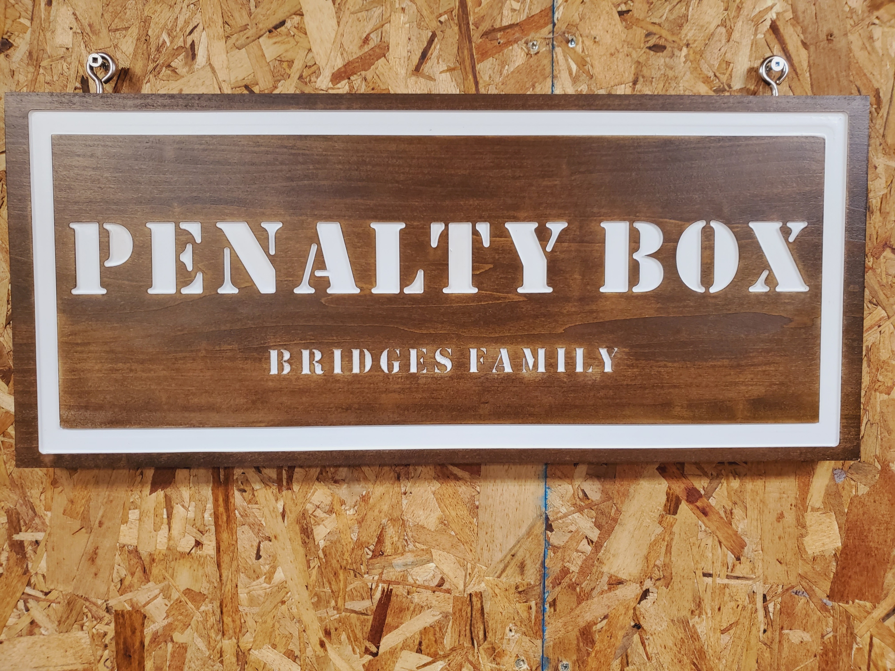 Baby b Home business sign designed with a painted bee logo designed for an outdoor use in extreme weather conditions 